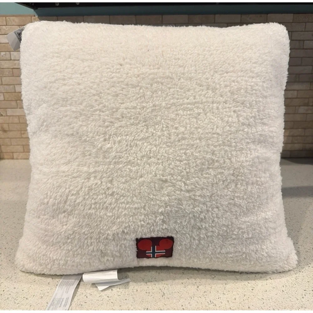 Disney EPCOT Norway Pavilion Throw Pillow Mickey Norwegian Flag Nordic Holiday